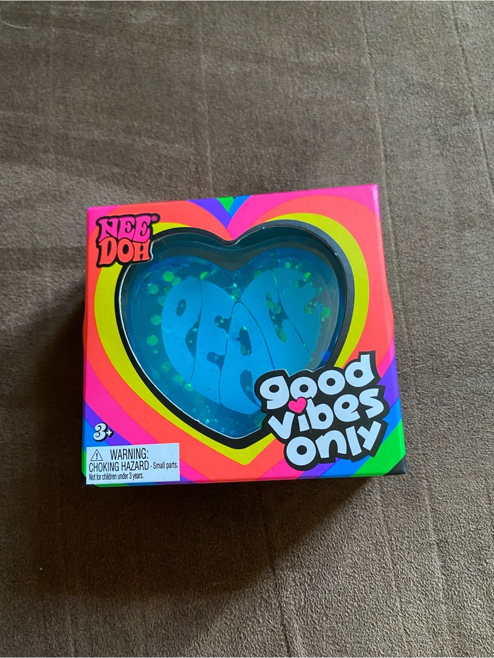 Nee-Doh Heart Stress Ball - Blue "Peace" Design